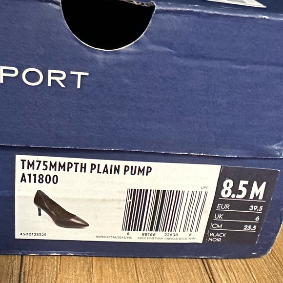 Rockport Women's Total Motion 75mm Pointy Leather Pump Black Size 8.5 NEW - Picture 11 of 13
